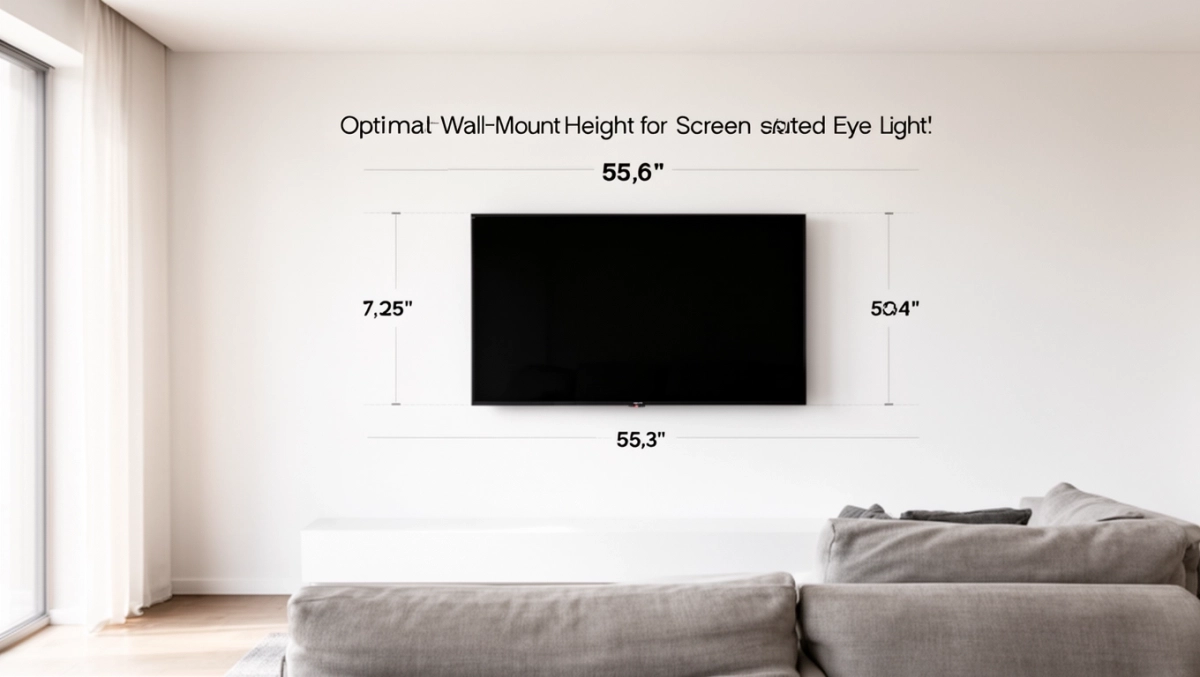Na jakiej wysokości telewizor 55 cali na ścianie