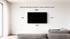 Na jakiej wysokości telewizor 55 cali na ścianie