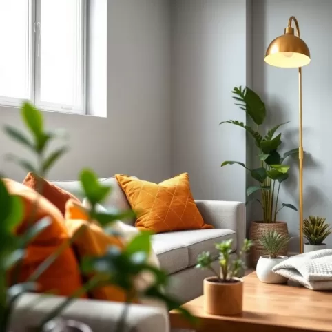 Szare ściany w salonie jakie dodatki