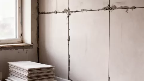 Układanie płytek 60x60 na ścianie