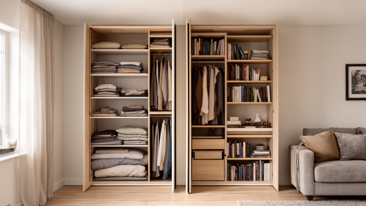 Szafa dwustronna zamiast ściany